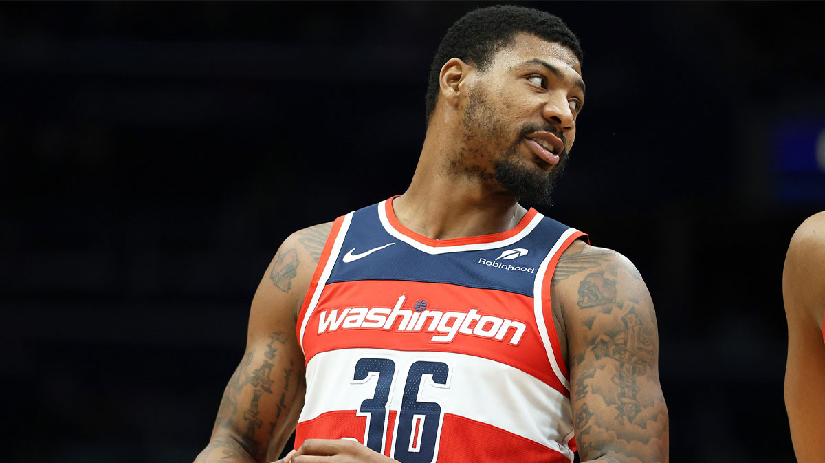 Lakers guard Marcus Smart (36) looks on during the first half against the Brooklyn Nets at Capital One Arena