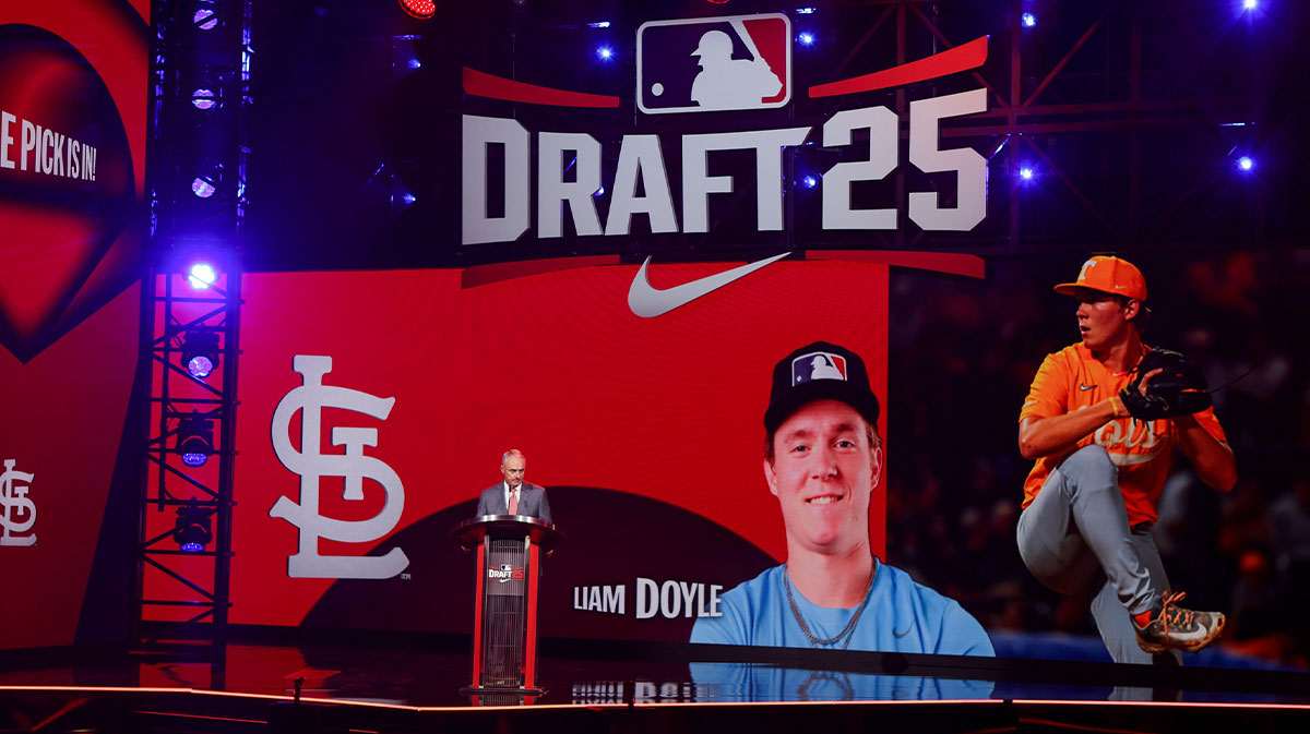 Liam Doyle is drafted by the St. Louis Cardinals with the fifth pick during the first round of the MLB Draft.