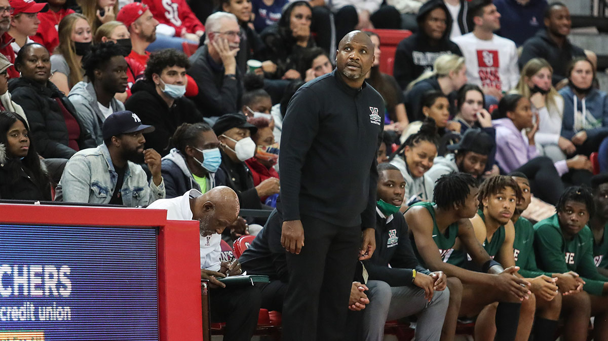 Nov 9, 2021; Queens, New York, USA; Mississippi Valley State Delta Devils head coach Lindsey Hunter
