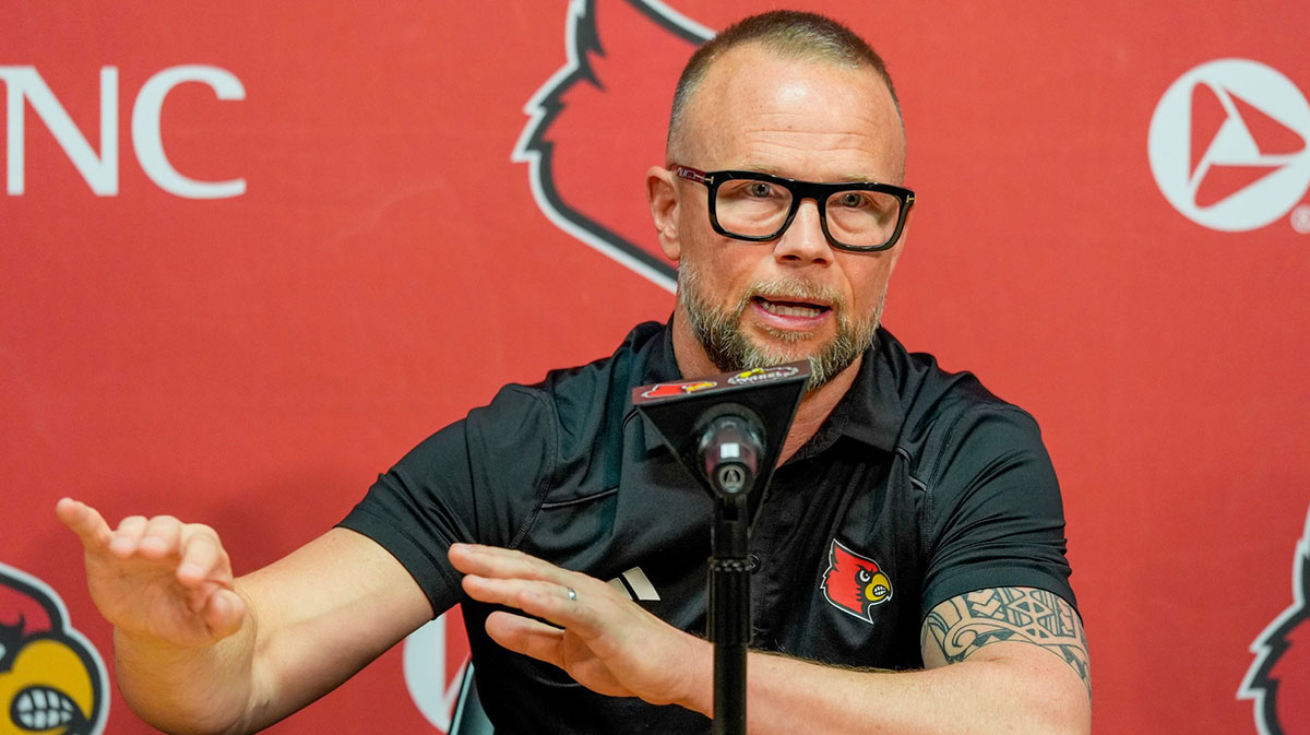 Pat Kelsey spoke with the media during a press conference.