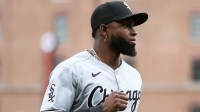 Chicago White Sox outfielder Luis Robert Jr. (88) looks on during the second inning against the Baltimore Orioles at Oriole Park at Camden Yards.