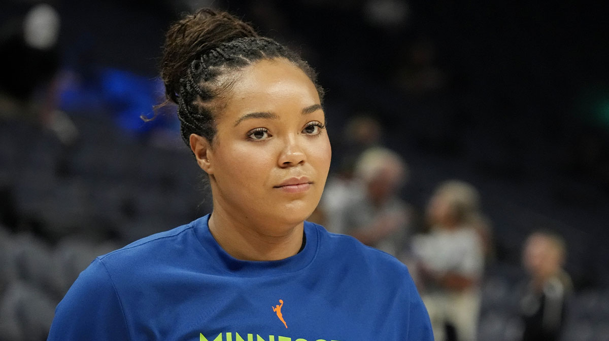 Minnesota Lynx forward Napheesa Collier (24) prepares to play the Atlanta Dream before the game at Target Center.
