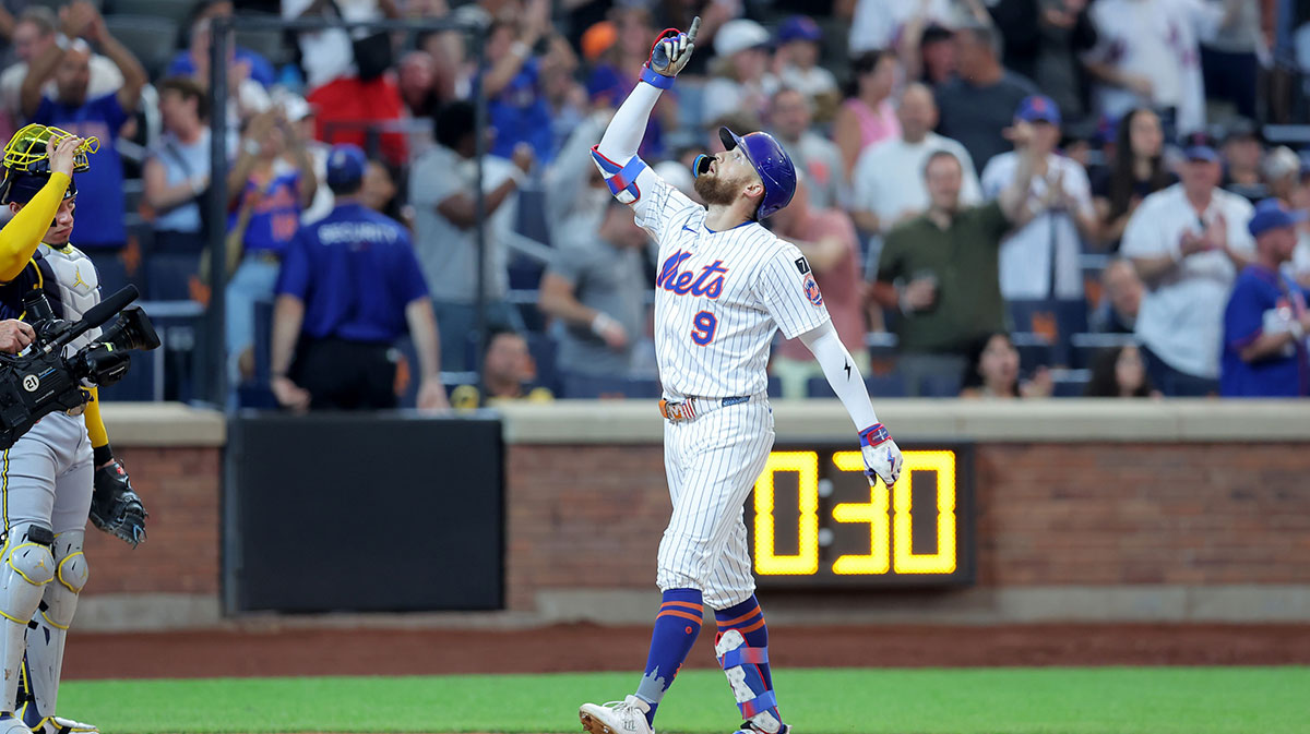New York Mets left fielder Brandon Nimmo (9) rounds the bases after hitting a solo home run against the Milwaukee Brewers during the second inning at Citi Field. Brandon Nimmo blasts the "broken" All-star selection ahead of the MLB All-Star Game.