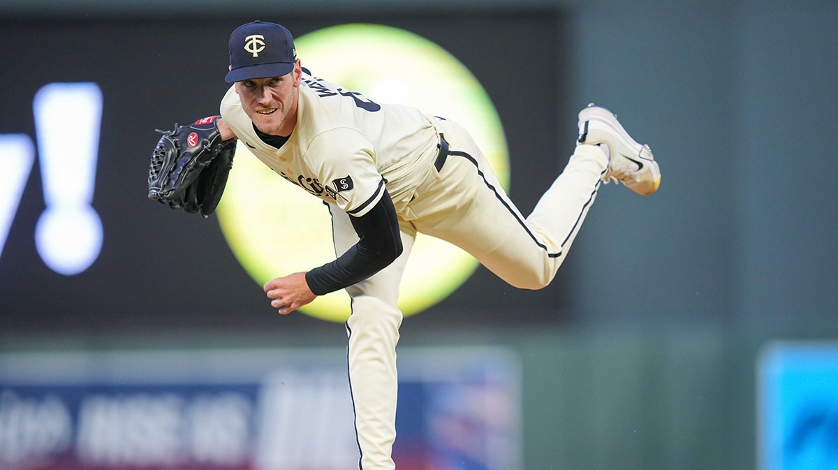 Minnesota Twins pitcher Joey Wentz (63) pitches against the Chicago Cubs in the ninth inning at Target Field. Misiewicz