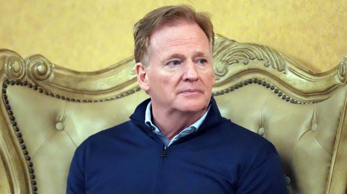 NFL commissioner Roger Goodell at the NFL Draft Fan Forum at the Tundra Lodge.