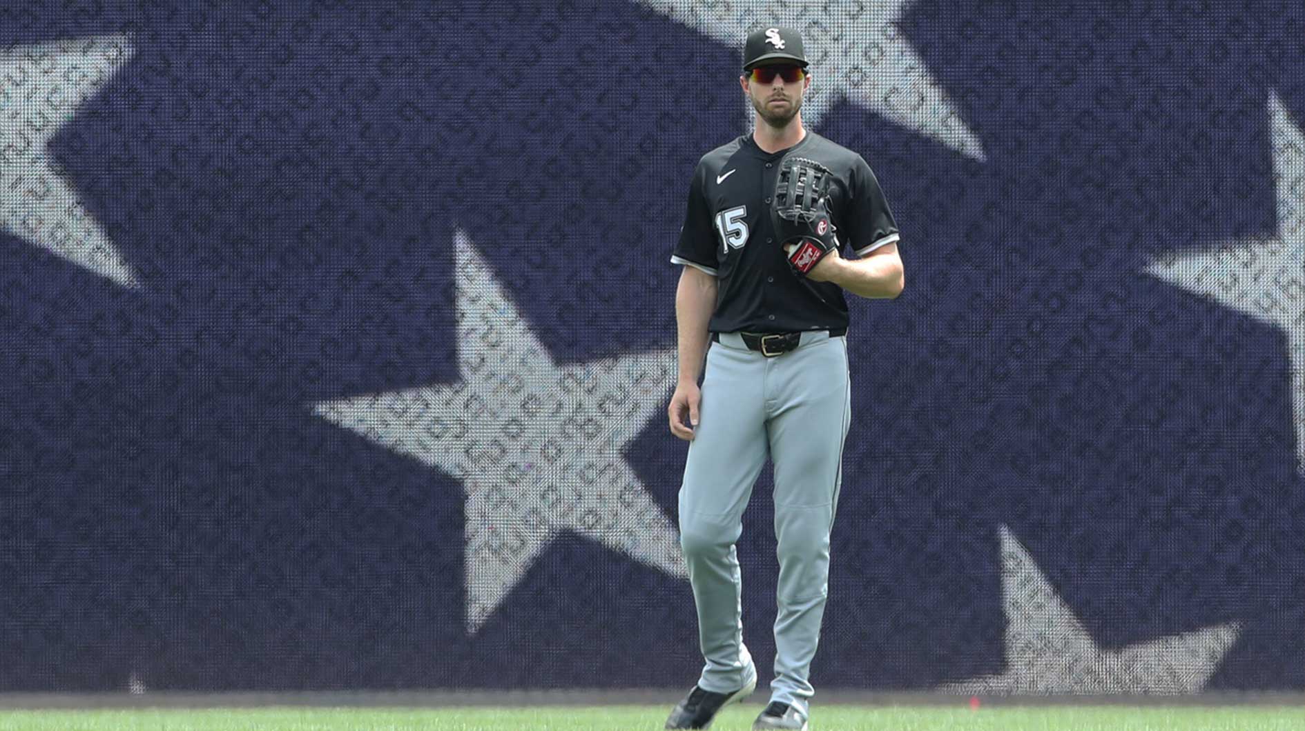 Chicago White Sox right fielder Austin Slater (15) in the field against the Pittsburgh Pirates during the third inning at PNC Park.