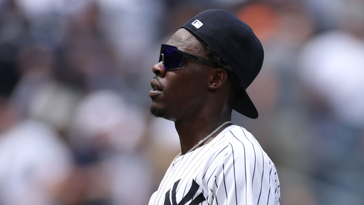 New York Yankees second baseman Jazz Chisholm Jr. (13) celebrates after defatting the Baltimore Orioles at Yankee Stadium