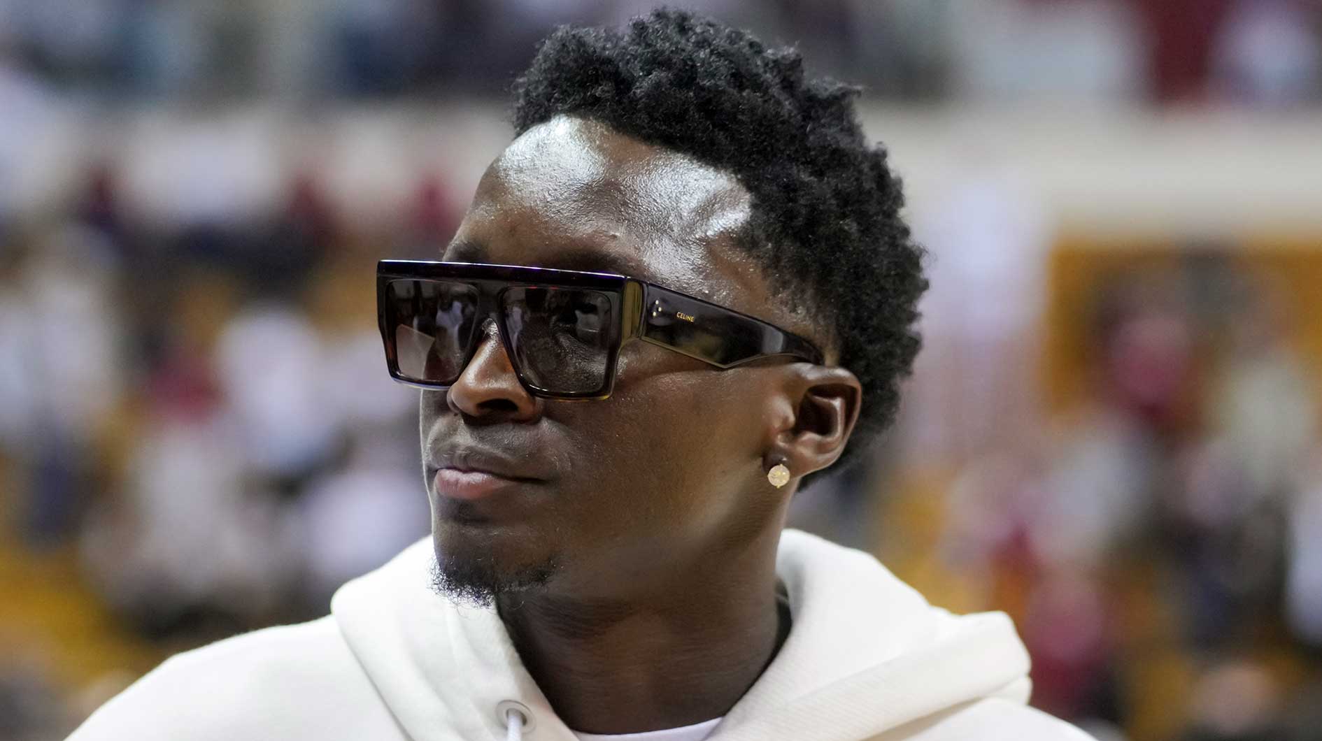 Indiana Pacer s Victor Oladipo stands on the court after the game between the Iowa Hawkeyes and the Indiana Hoosiers at Simon Skjodt Assembly Hall.