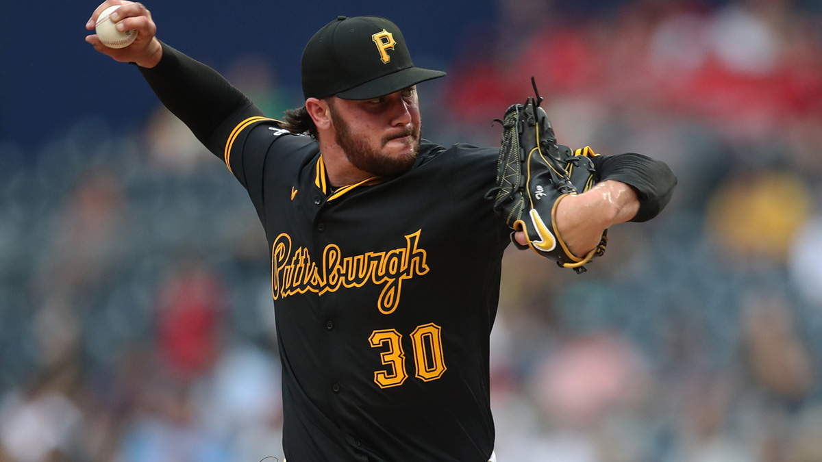 Pittsburgh Pirates starting pitcher Paul Skenes (30) pitches against the St. Louis Cardinals during the third inning at PNC Park.