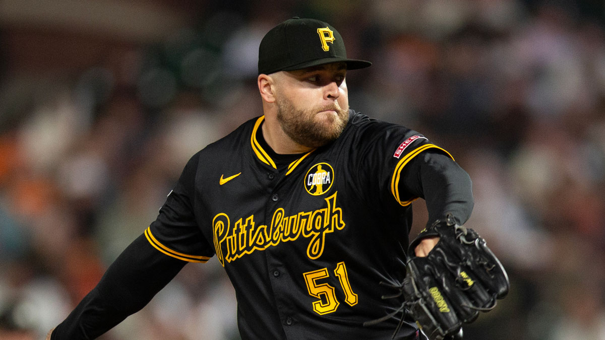 Pittsburgh Pirates pitcher David Bednar (51) delivers a pitch against the San Francisco Giants during the ninth inning at Oracle Park. Yankees emerge as front-runners in David Bednar trade talks with Pirates ahead of MLB trade deadline.