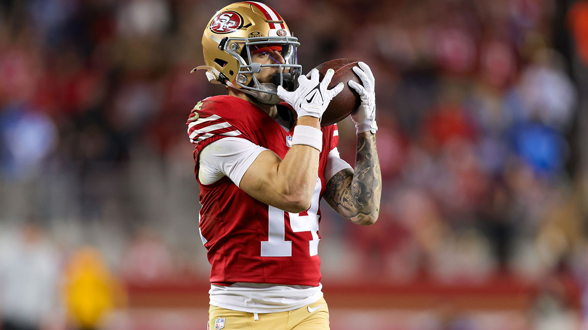 San Francisco 49ers wide receiver Ricky Pearsall (14) during the game against the Detroit Lions at Levi's Stadium.