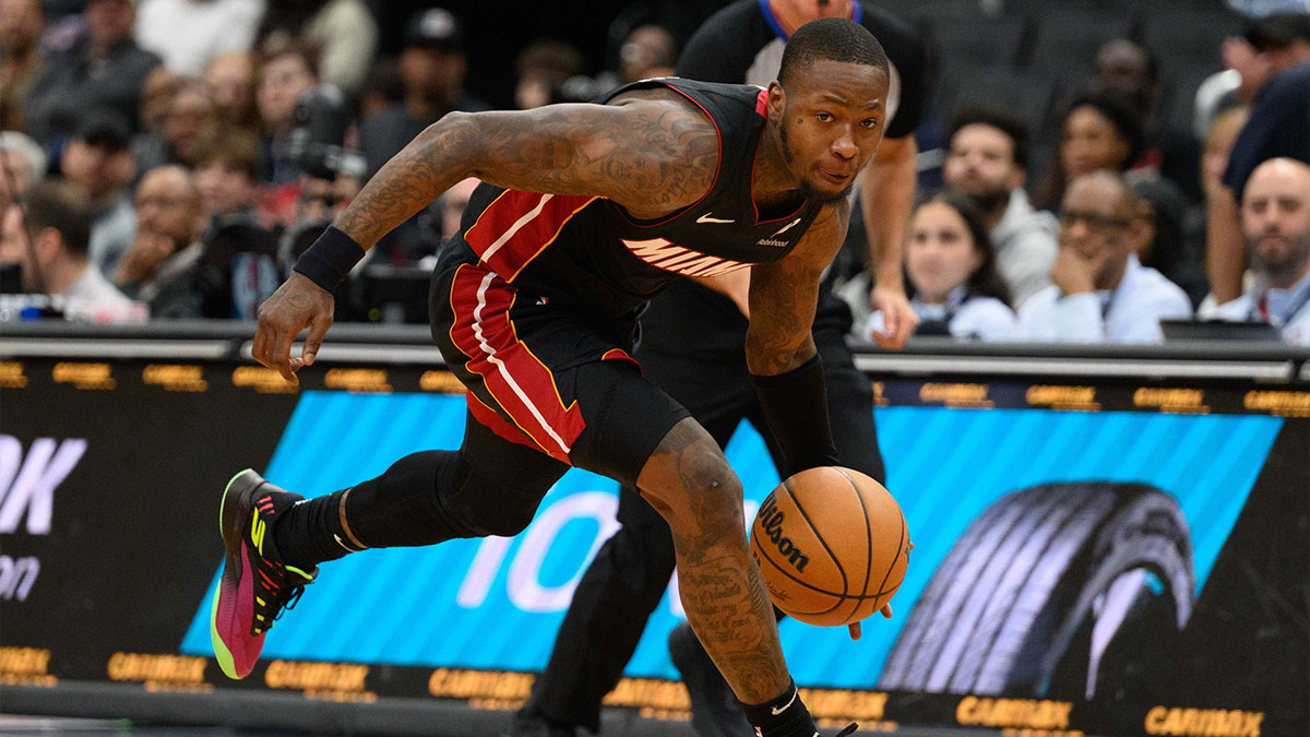 Miami Heat guard Terry Rozier (2) handles the ball during the second quarter against the Washington Wizards at Capital One Arena.