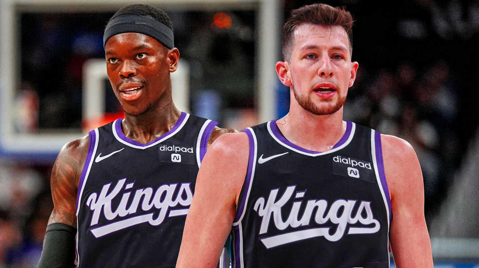 Dennis Schroder and Drew Eubanks in Kings uniform