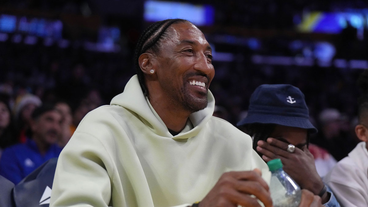 Scottie Pippen attends the game between the Memphis Grizzlies and the Los Angeles Lakers at Crypto.com Arena.