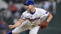 Texas Rangers relief pitcher David Robertson (37) pitches against the Los Angeles Angels during the game at Globe Life Field. Mandatory Credit: Jerome Miron-Imagn Images