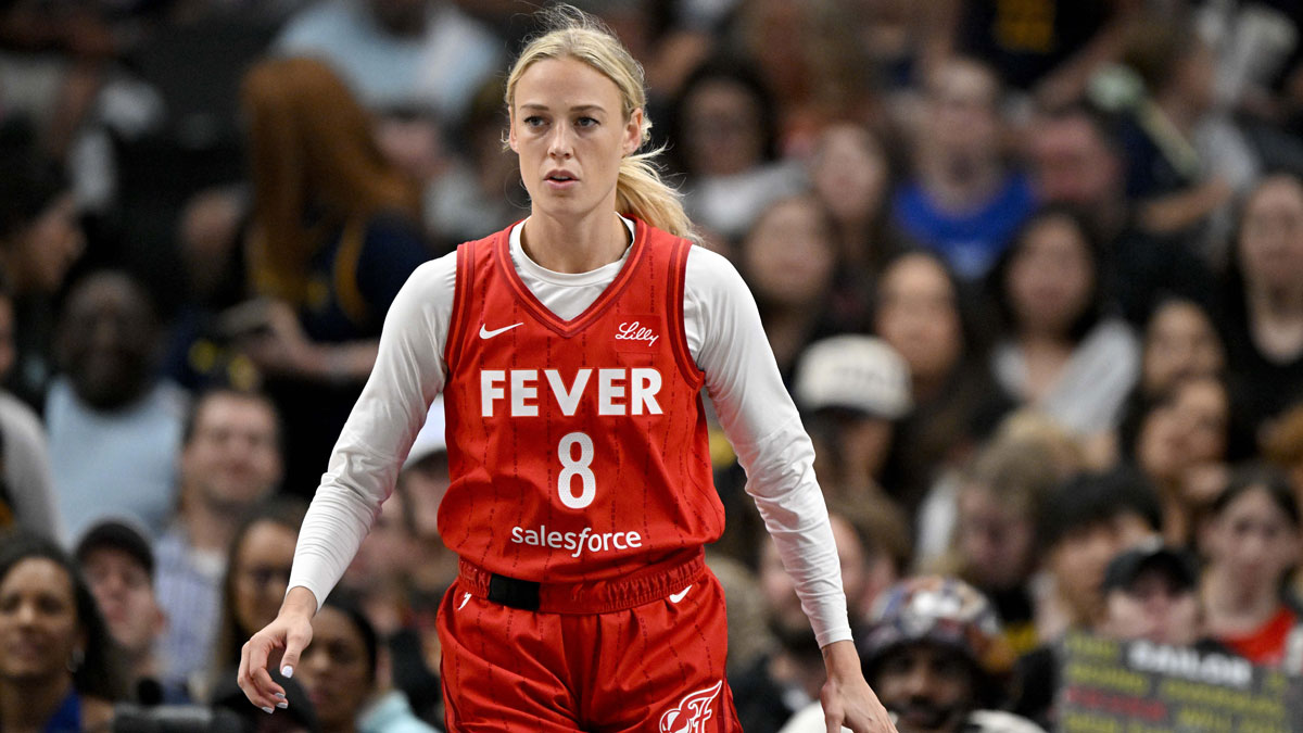 Indiana Fever guard Sophie Cunningham (8) during the game between the Dallas Wings and the Indiana Fever at the American Airlines Center.