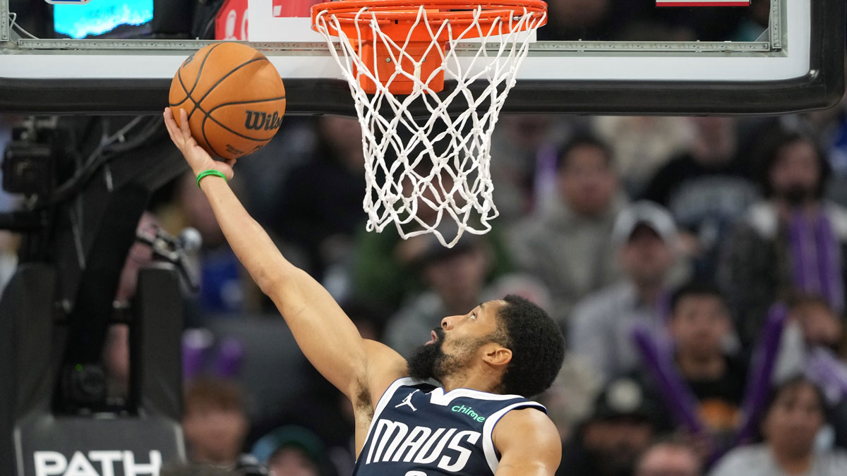 Dallas Mavericks guard Spencer Dinwiddie (26 now a Hornets player) shoots against the Sacramento Kings during the fourth quarter at Golden 1 Center.