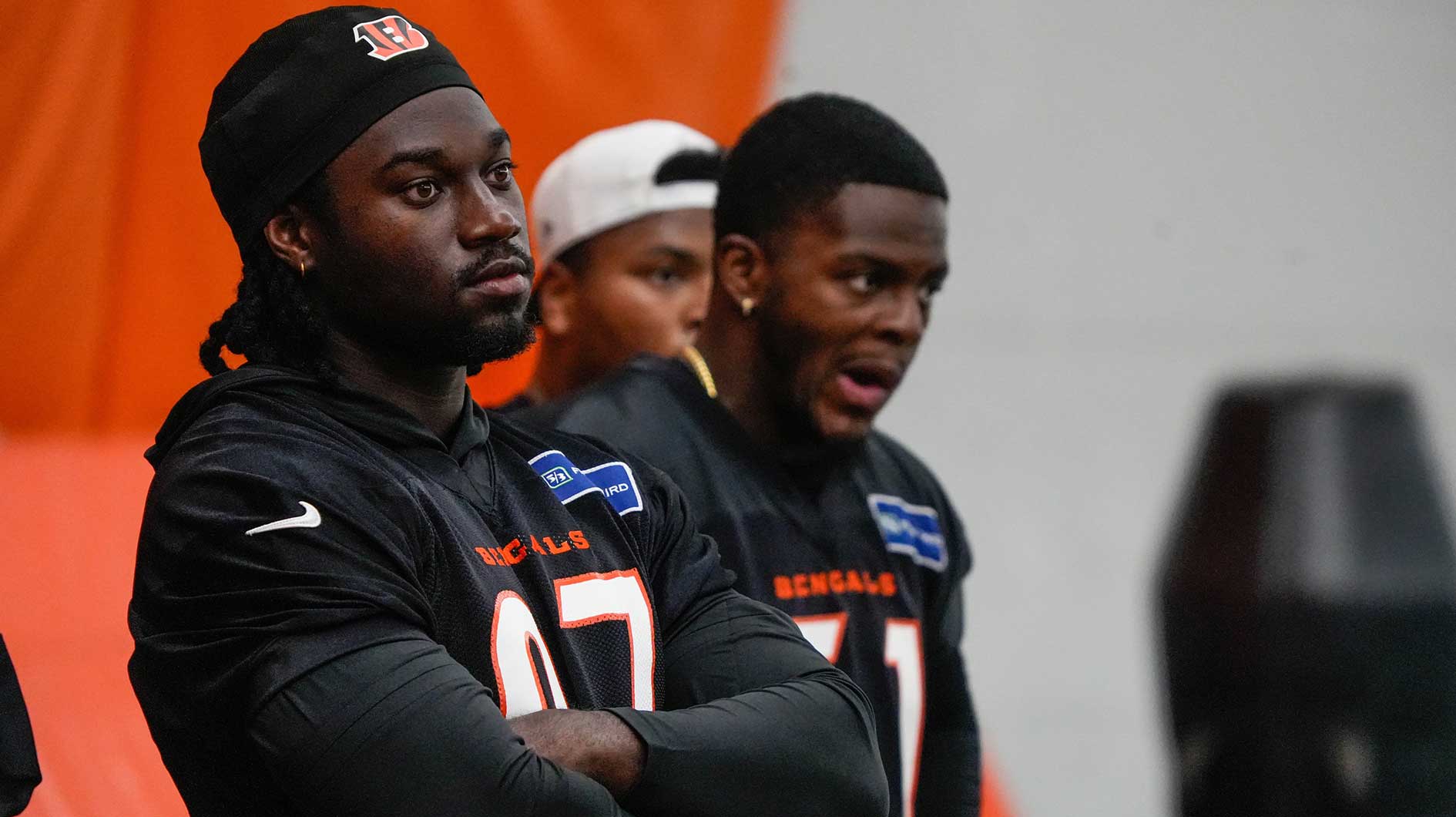 The Cincinnati Bengals practice in the off season on Tuesday May 20, 2025. Bengals 2025 draft pick Shemar Stewart (97).