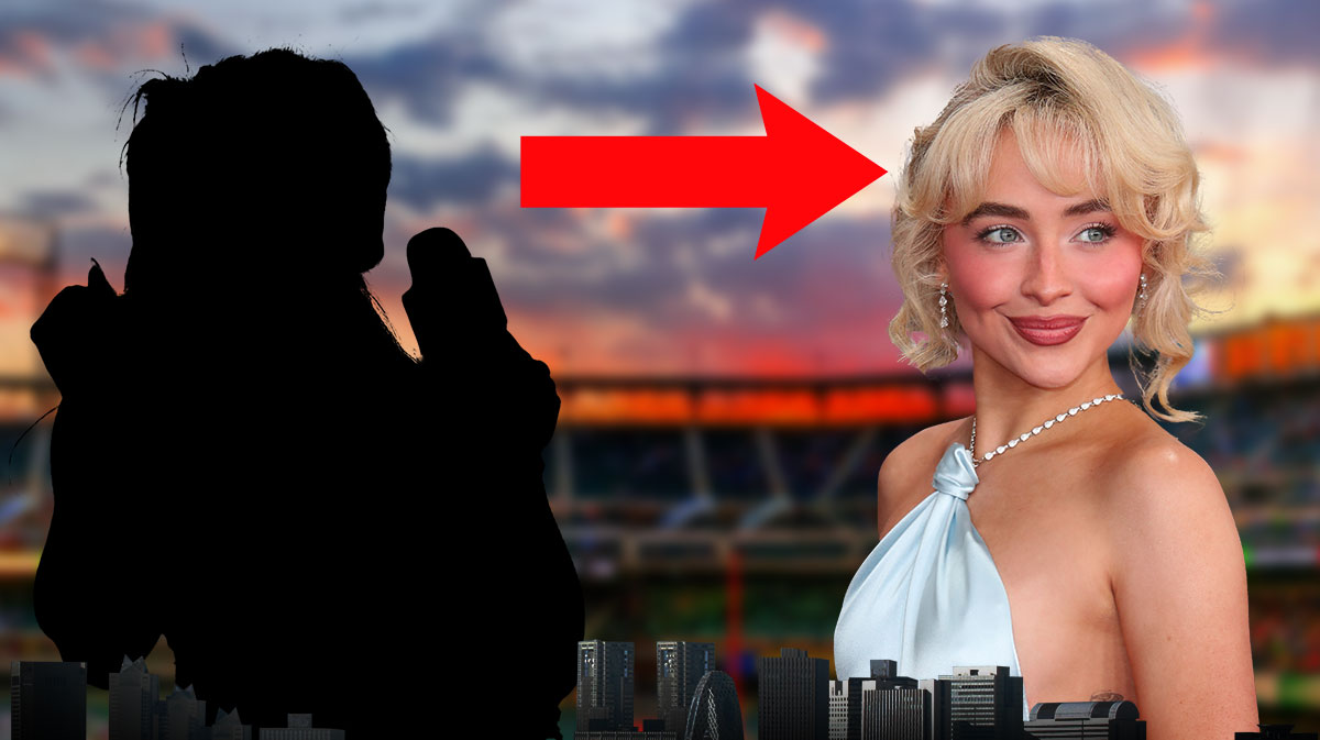 Silhouette of WWE star Tiffany Stratton, who was shown as Sabrina Carpenter's lookalike at a New York Mets game.