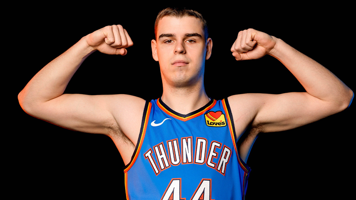 Nikola Topic is pictured during the Thunder media day at the Paycom Center