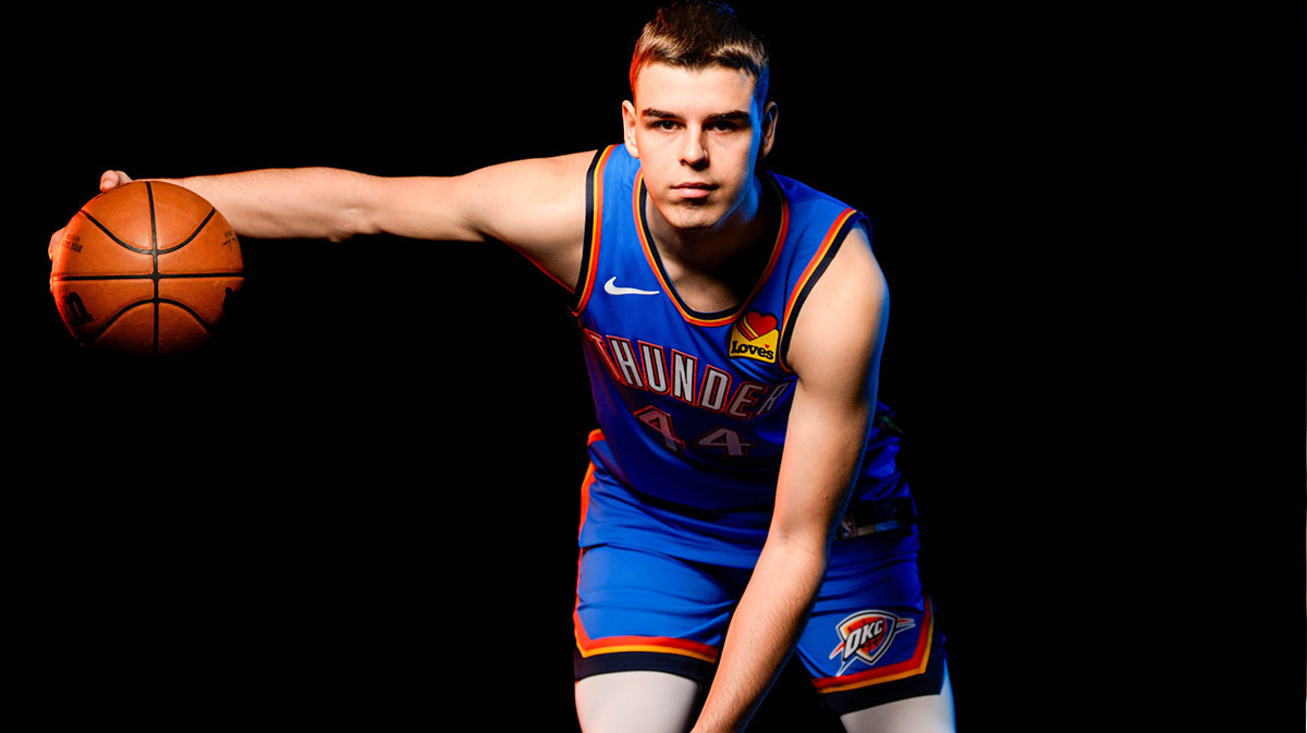 Nikola Topic is pictured during the Thunder media day at the Paycom Center