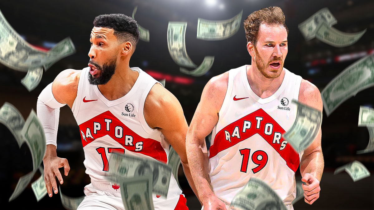 Raptors’ Jakob Poeltl, Garrett Temple with money all over them, question marks all over