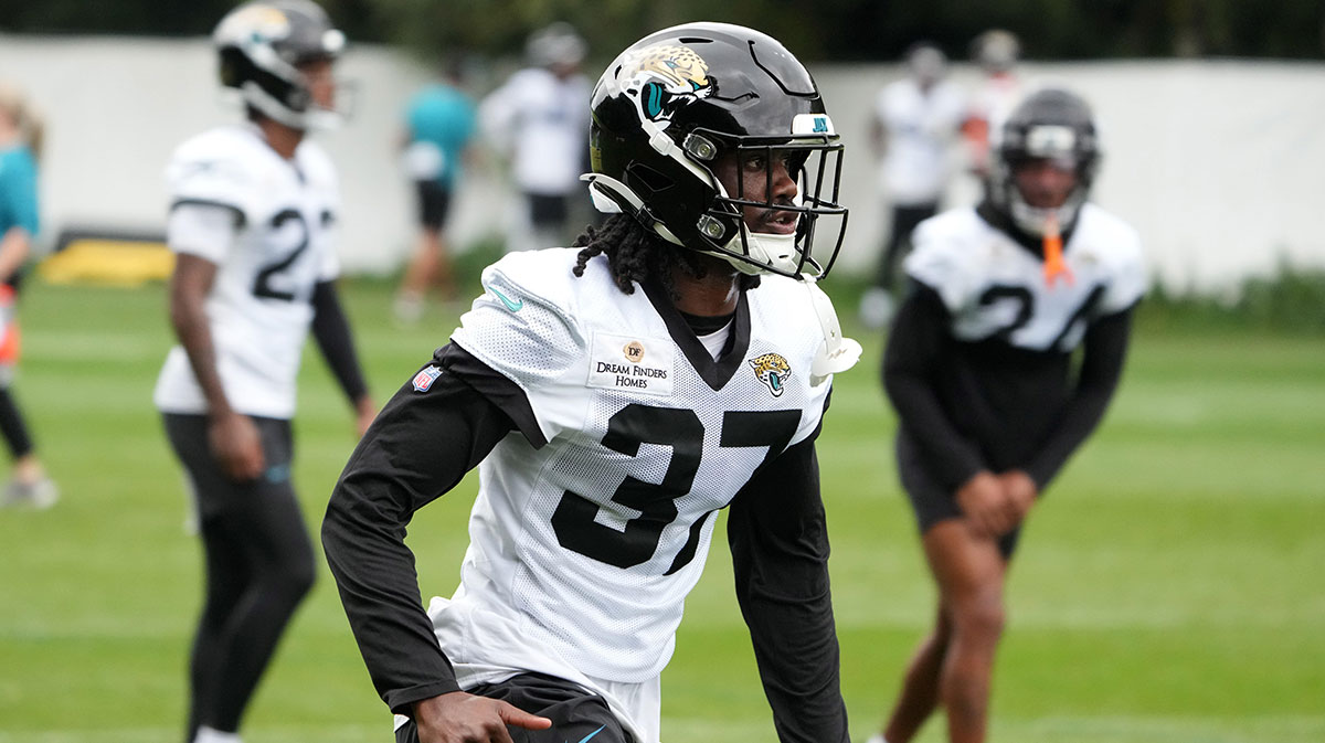 Jacksonville Jaguars cornerback Tre Flowers (37) during practice at The Grove.