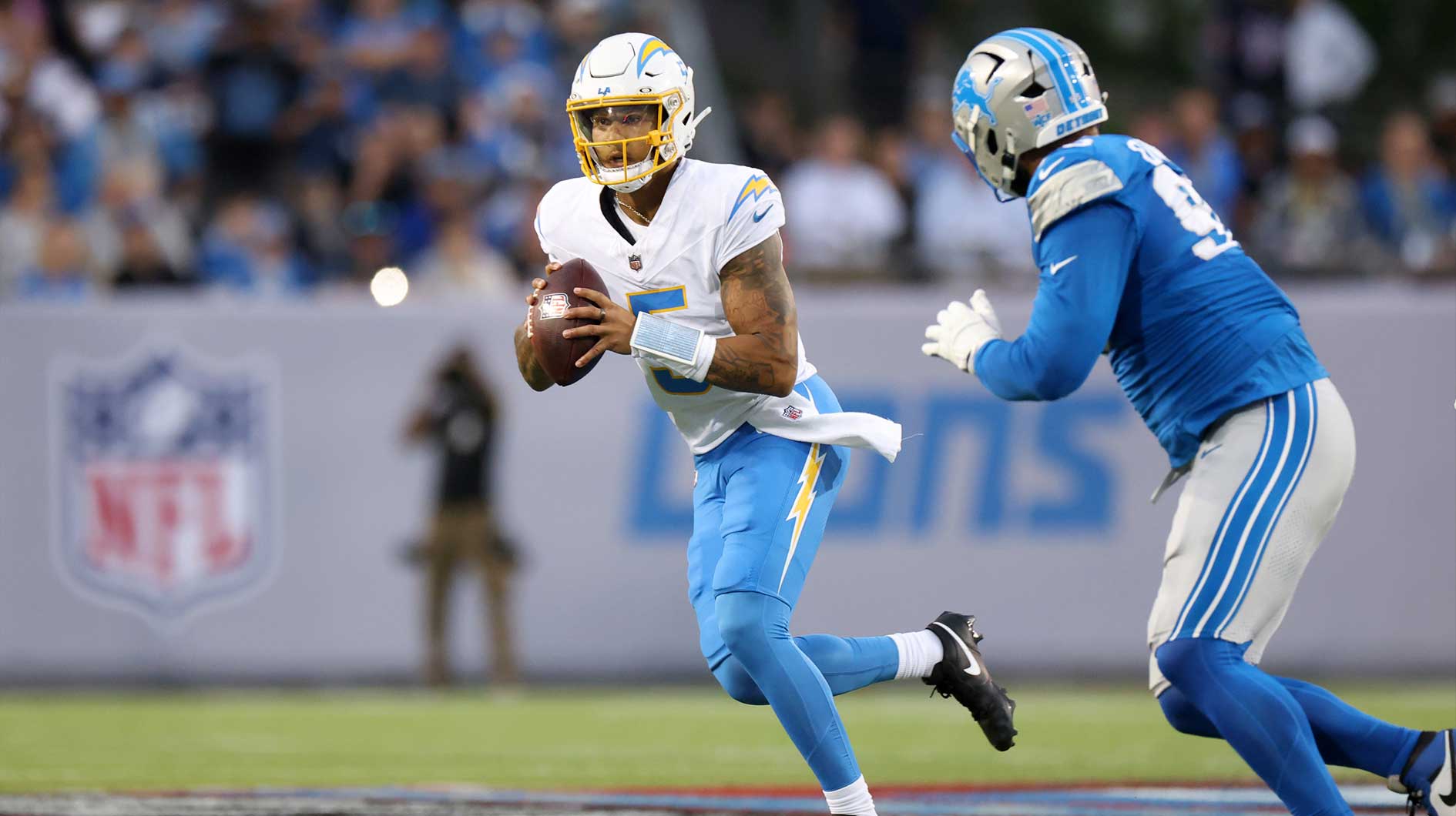 Chargers’ Trey Lance shines right away with first TD in HOF game vs. Lions