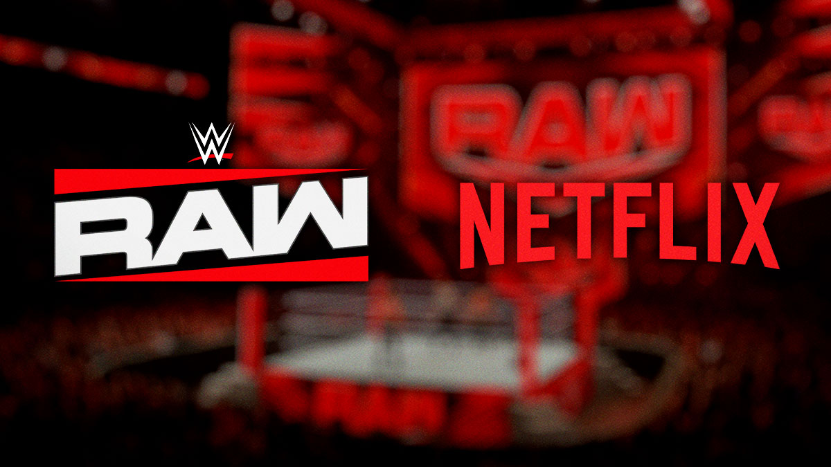 WWE Monday Night RAW and Netflix logos.