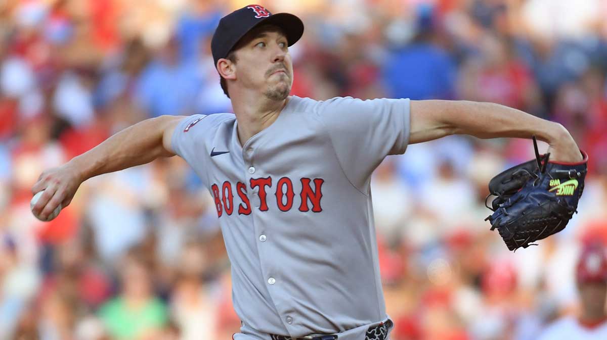 Boston Red Sox pitcher Walker Buehler (0) throws a pitch during the second inning against the Philadelphia Phillies at Citizens Bank Park.