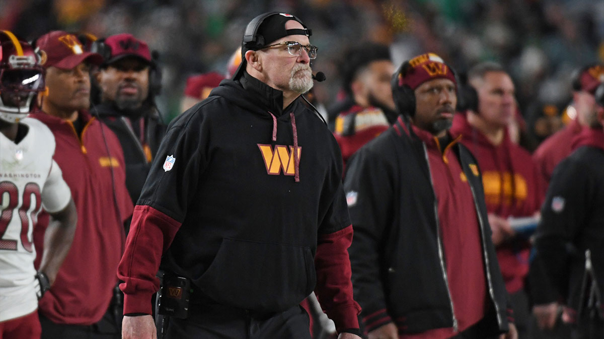 Washington Commanders head coach Dan Quinn against the Philadelphia Eagles in the NFC Championship game at Lincoln Financial Field.