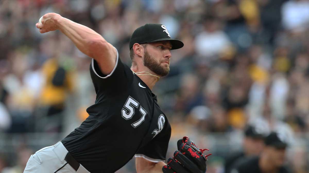 Chicago White Sox starting pitcher Adrian Houser (57) delivers a pitch against the Pittsburgh Pirates during the first inning at PNC Park.