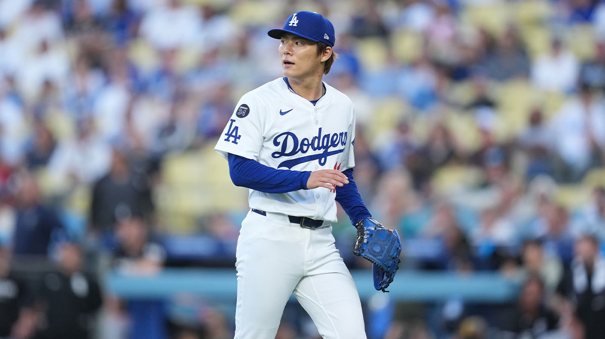 Jul 1, 2025; Los Angeles, California, USA; Los Angeles Dodgers starting pitcher Yoshinobu Yamamoto (18) walks back to the dugout following the first inning against the Chicago White Sox at Dodger Stadium. Mandatory Credit: Kirby Lee-Imagn Images