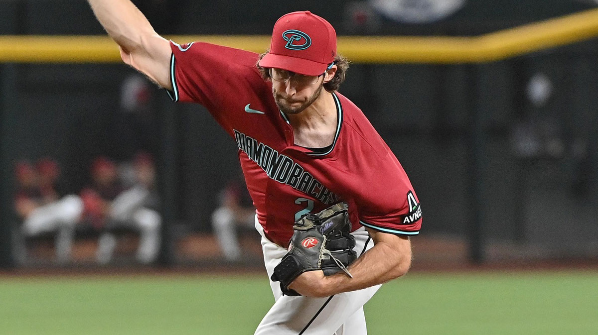Arizona Diamondbacks pitcher Zac Gallen (23) throws is the first inning against the San Francisco Giants at Chase Field.