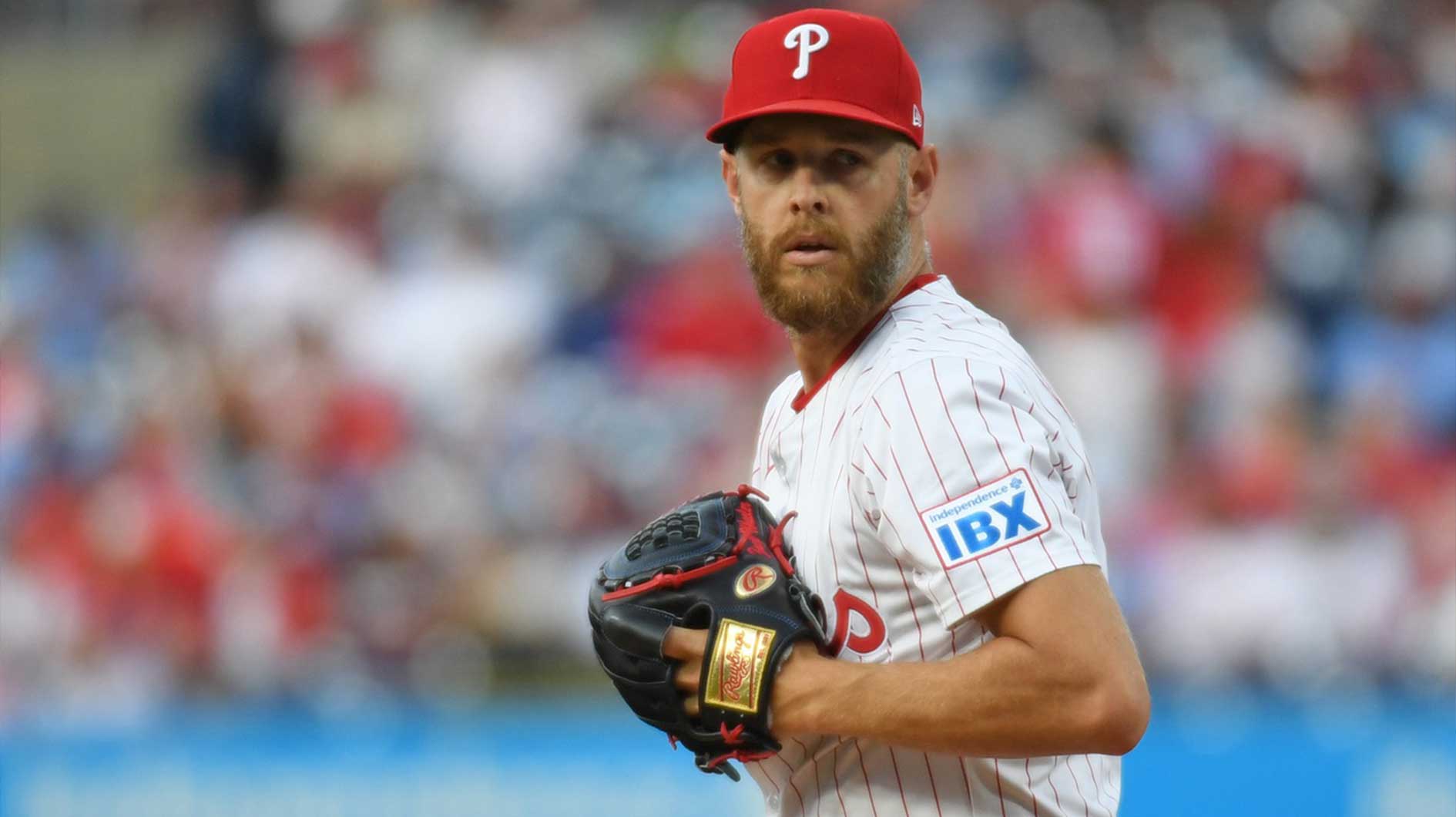 Apr 29, 2025; Philadelphia, Pennsylvania, USA; Philadelphia Phillies pitcher Zack Wheeler (45) against the Washington Nationals at Citizens Bank Park. Mandatory Credit: Eric Hartline-Imagn Images