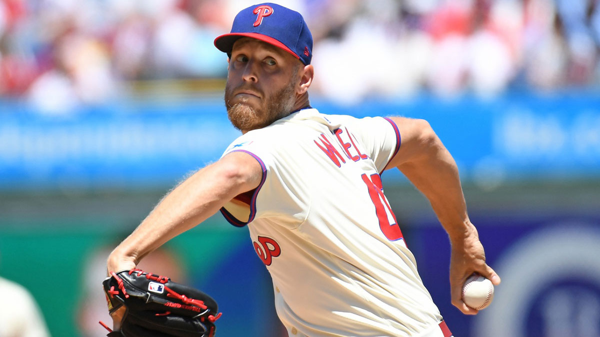 Philadelphia Phillies pitcher Zack Wheeler (45) throws a pitch during the second inning against the Cincinnati Reds at Citizens Bank