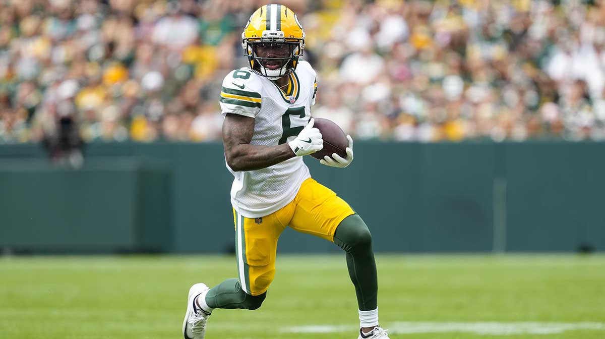 Green Bay Packers wide receiver Mecole Hardman (6) during the game against the Seattle Seahawks at Lambeau Field.