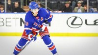 New York Rangers left wing Artemi Panarin (10) attempts a shot on goal in the third period against the Tampa Bay Lightning at Madison Square Garden.