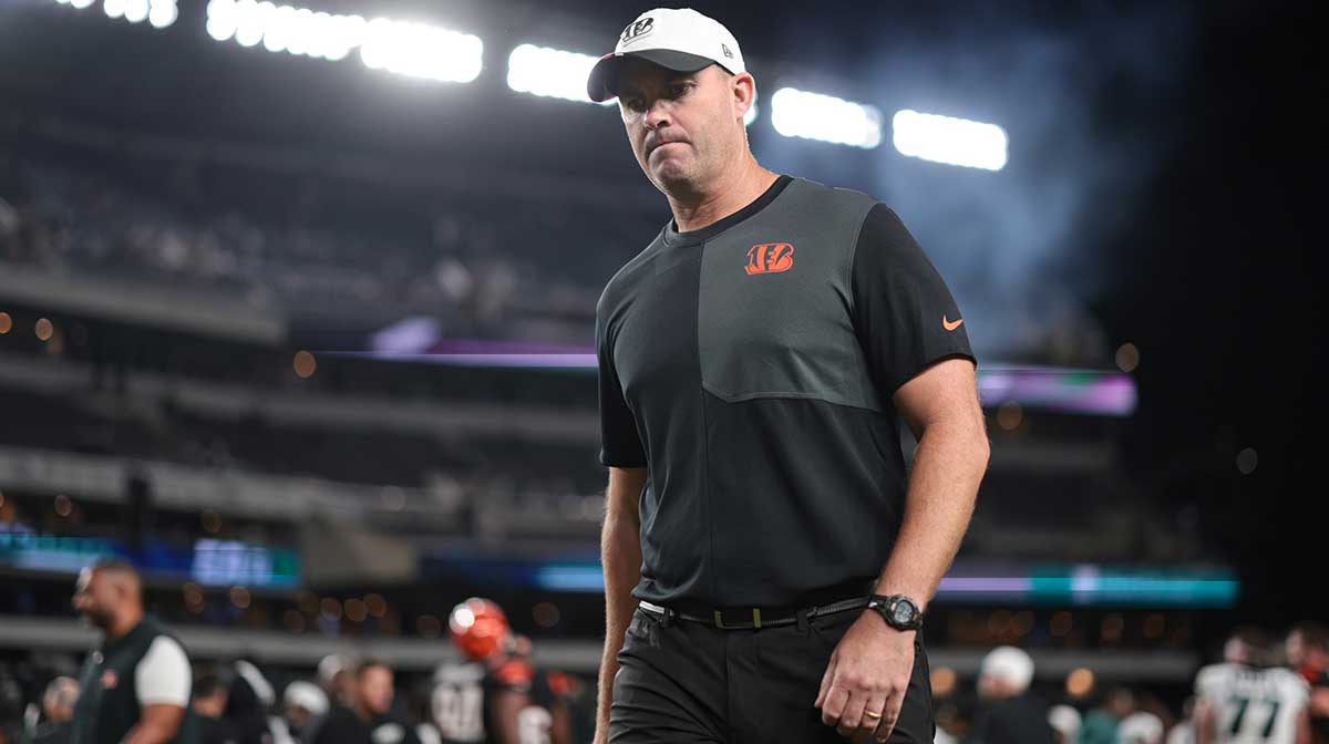 Bengals head coach Zac Taylor after a game against the Philadelphia Eagles at Lincoln Financial Field