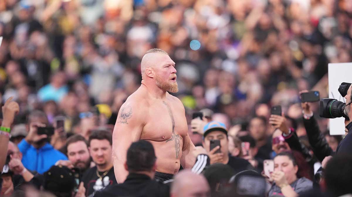 WWE star Brock Lesnar, whose accuser Janel Grant released a statement following his return at SummerSlam.