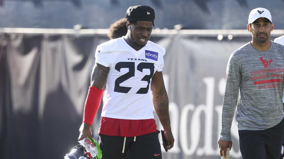 Houston Texans safety C.J. Gardner-Johnson (23) during training camp at Houston Methodist Training Center.