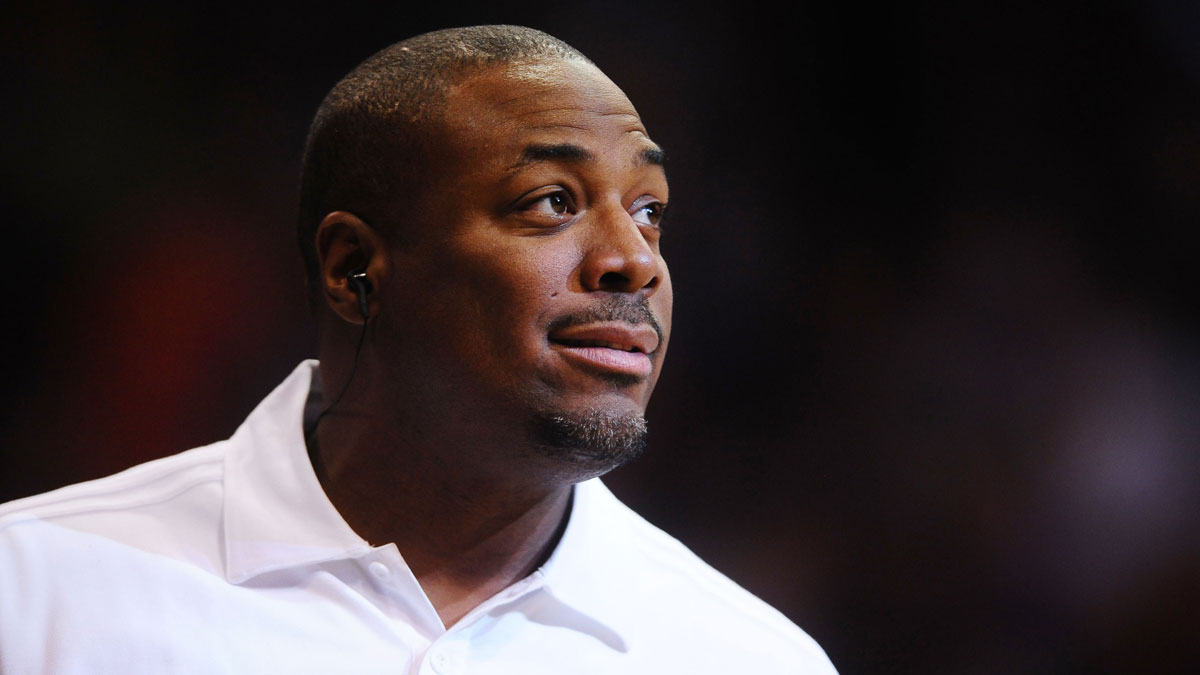 Phoenix Suns announcer Cedric Ceballos against the Chicago Bulls at the US Airways Center. The Bulls defeated the Suns 123-115 in double overtime.