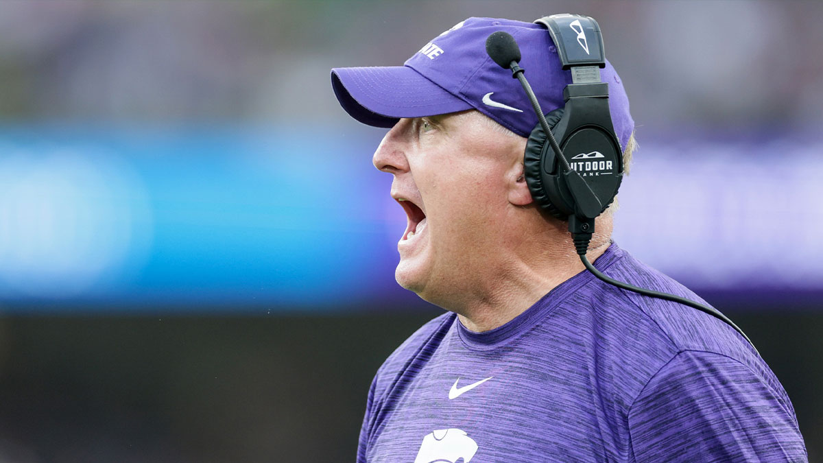 Kansas State head coach Chris Klieman during the Aer Lingus Classic between Iowa State and Kansas State at Aviva Stadium.