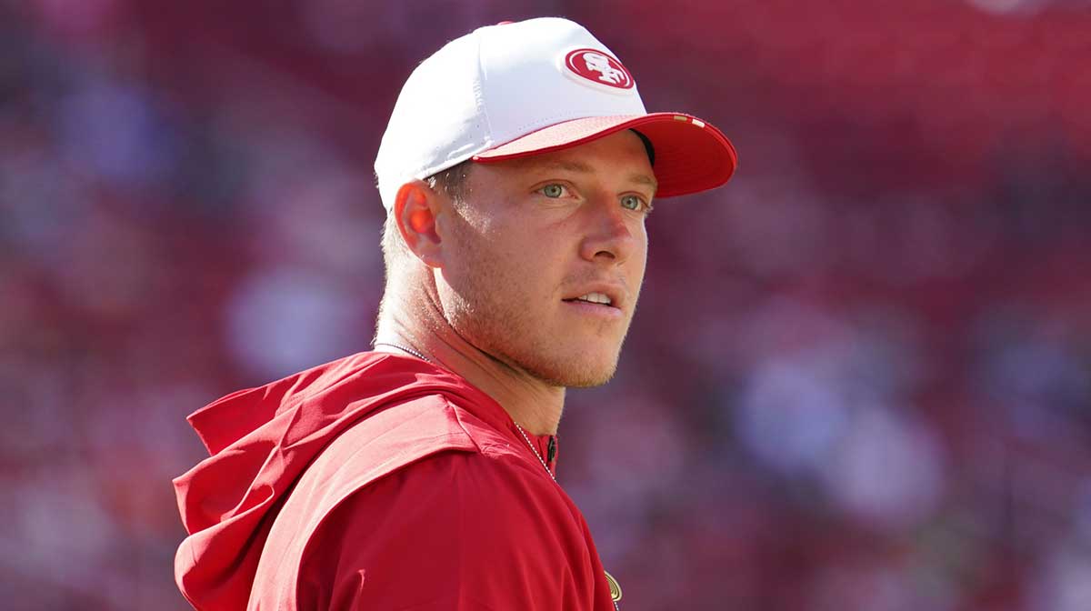 San Francisco 49ers running back Christian McCaffrey, who is part of the NFL's partnership with Abercrombie & Fitch.