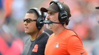 Cleveland Browns head coach Kevin Stefanski during the first half against the Los Angeles Rams at Huntington Bank Field.
