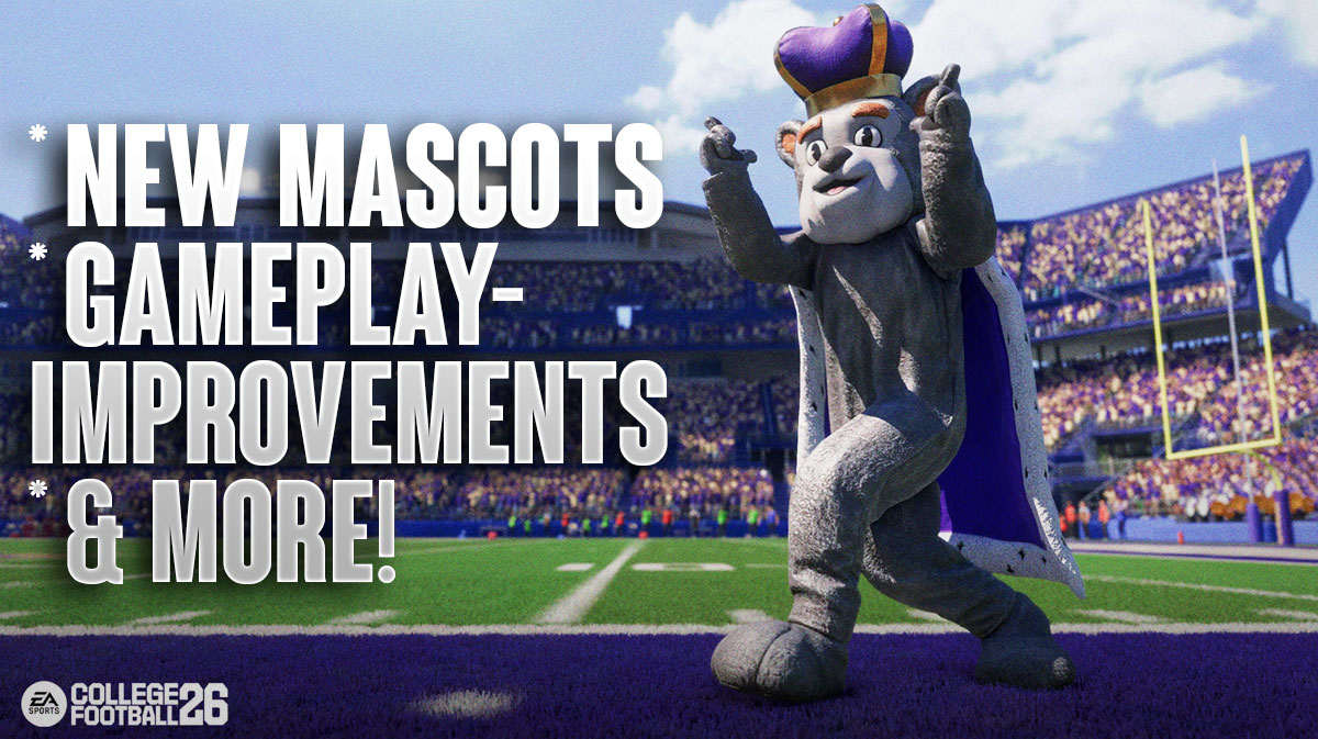 College Football 26 Update adds new Mascots, improves gameplay