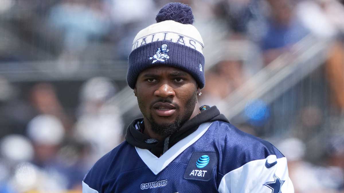 Dallas Cowboys defensive end Micah Parsons (11) at training camp at the River Ridge Fields. Cowboys defensive end Micah Parsons could break Michael Strahan and TJ Watt’s shared 22.5 sack record in the next three years.