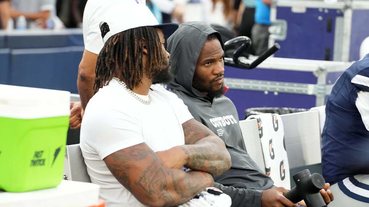 Dallas Cowboys defensive end Micah Parsons watches in the second half against the Los Angeles Rams at the SoFi Stadium.