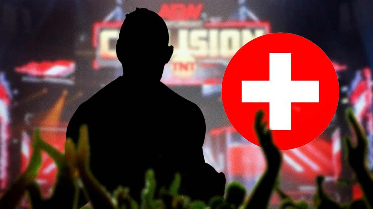 Silhouette of AEW wrestler Darby Allin, who suffered a bloody ear injury against Jon Moxley and showed off a picture of his wound.
