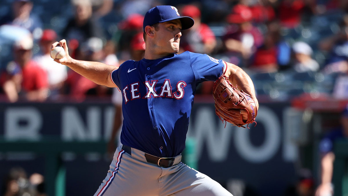 Texas Rangers relief pitcher David Robertson (37) pitches during the ninth inning against the Los Angeles Angels at Angel Stadium